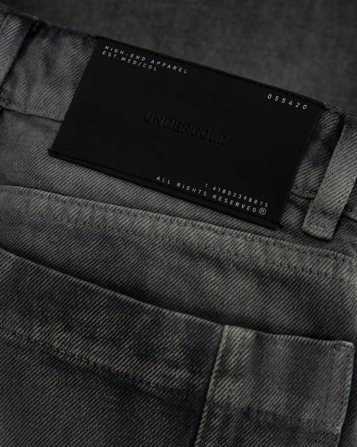 W Echoes Tremor Wide Jeans Washed Gray