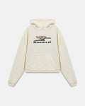 W Holy State Deco Boxy Fit Hoodie White