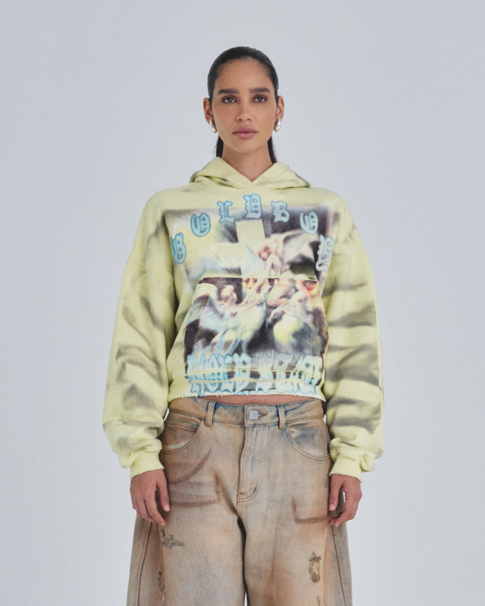 W Holy State Divinity Boxy Fit Hoodie Aged Yellow