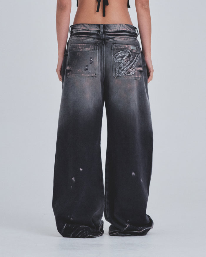 W Holy State U Wide Jeans Ash Black