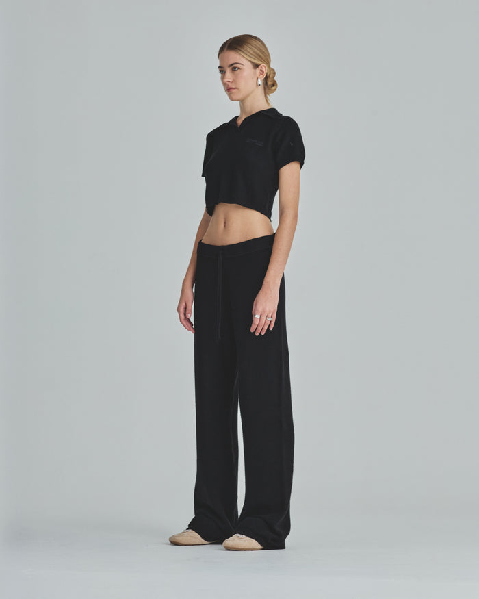 W Holy State Undergold Studio Knit Straightpants Black