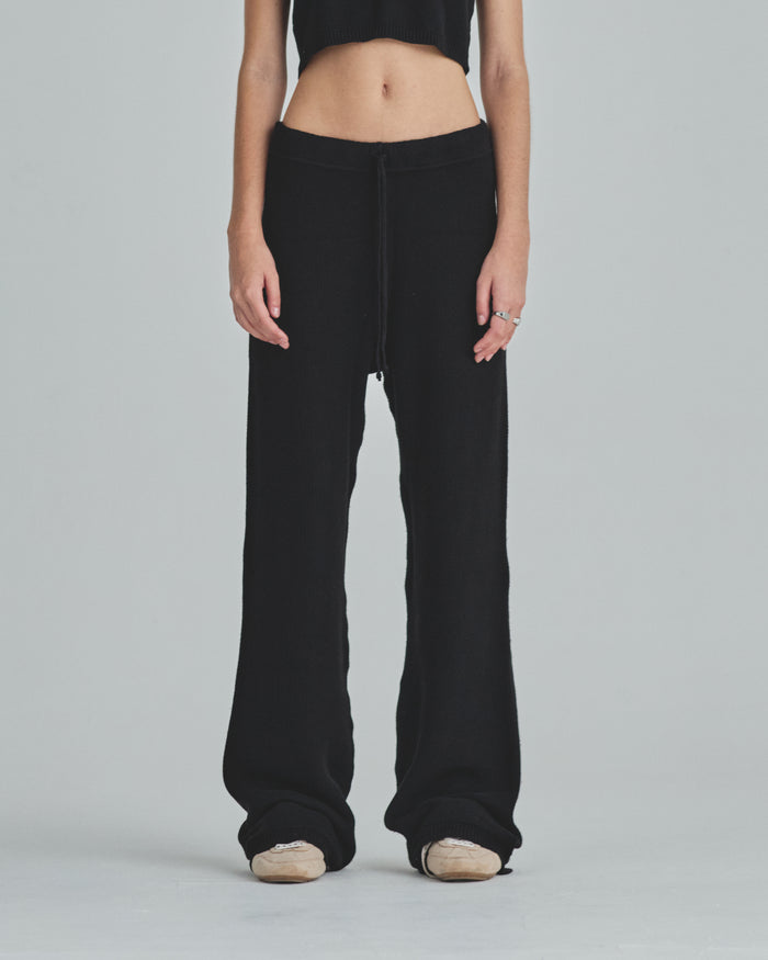 W Holy State Undergold Studio Knit Straightpants Black