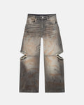 W Holy State UNDGLD Split Knee Wide Jeans Mechanic Gray