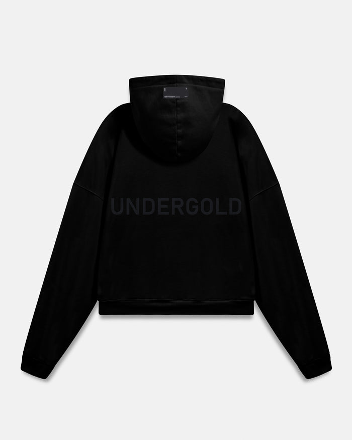 W Line Basic Boxy Fit Hoodie Black
