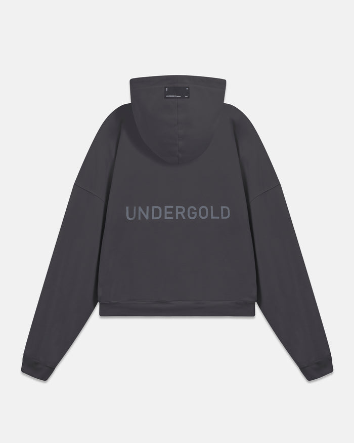 W Line Basic Boxy Fit Hoodie Dark Gray