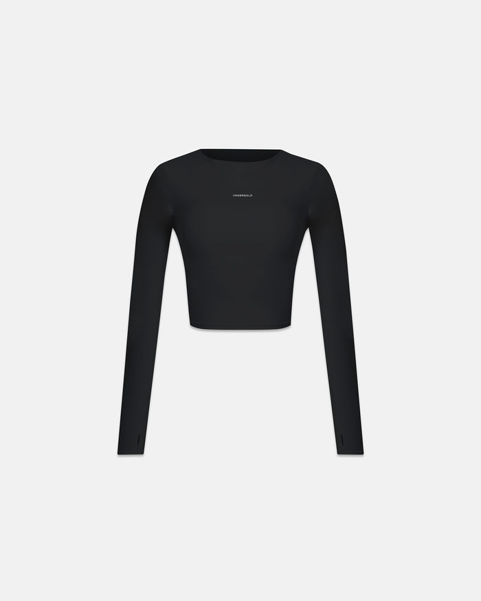 W Line Basic Long Sleeve Tshirt Black