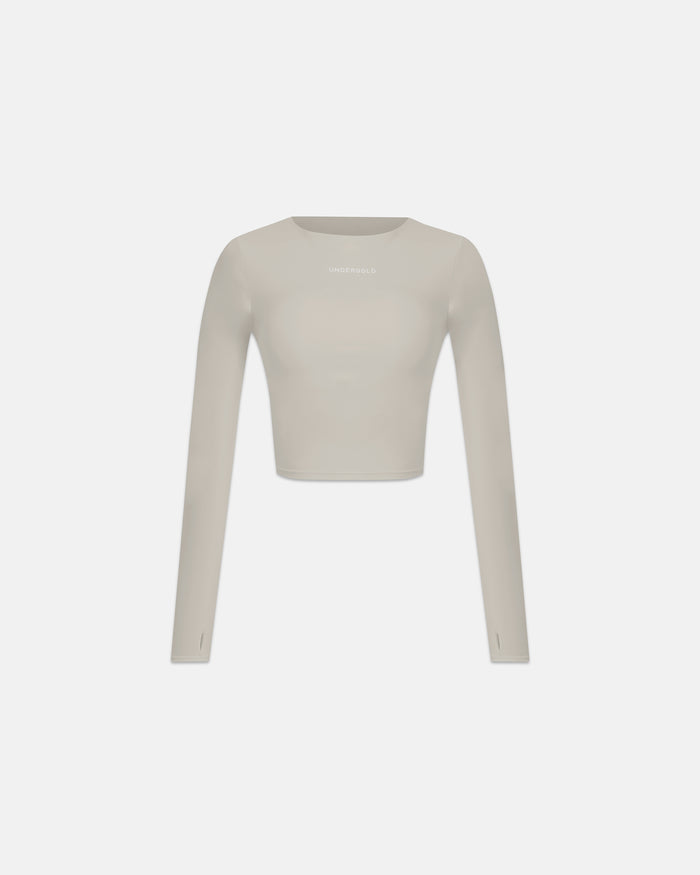 W Line Basic Long Sleeve Tshirt Light Gray