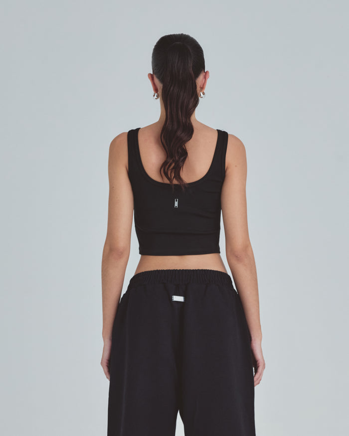 W Line Basic Tank Top Black