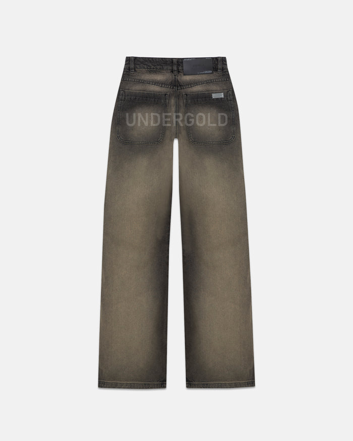 W Line Basic Wide Jeans Dirty Black