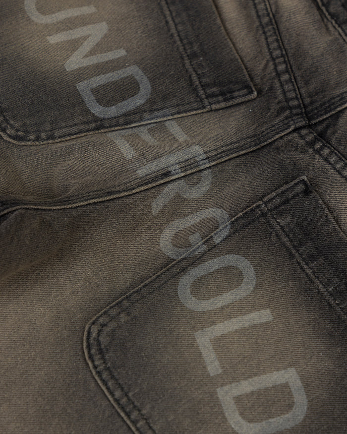 W Line Basic Wide Jeans Dirty Black