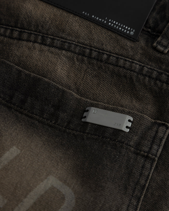 W Line Basic Wide Jeans Dirty Black