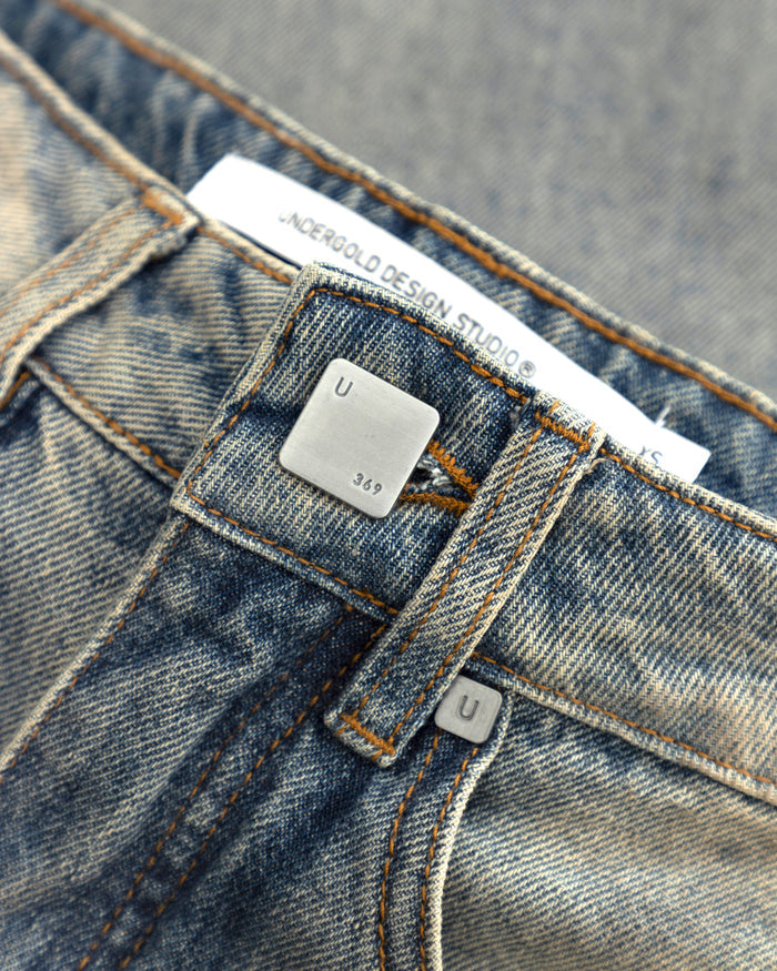 W Line Basic Wide Jeans Dirty Blue