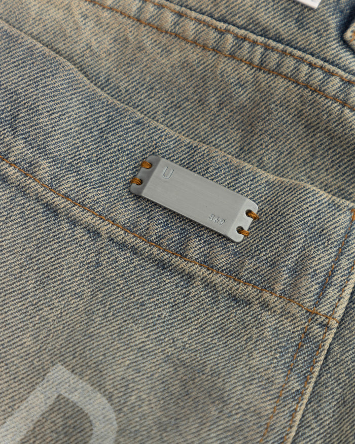 W Line Basic Wide Jeans Dirty Blue
