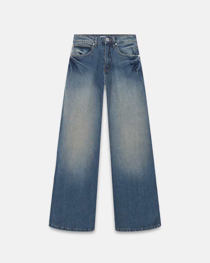 W Line Basic Wide Jeans Mid Blue