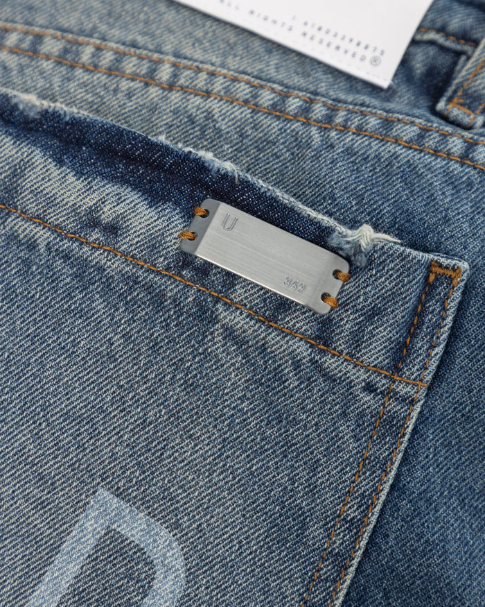 W Line Basic Wide Jeans Mid Blue