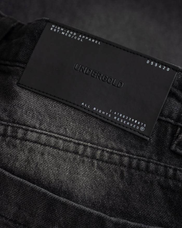 W Line Basic Wide Jeans Washed Black