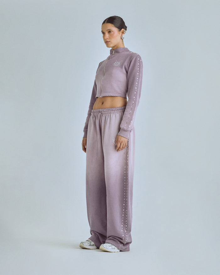 W Santa Union "Unión" Zip Up Turtleneck Purple