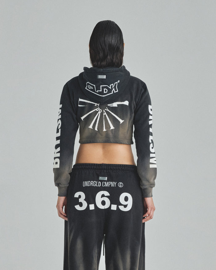W Spring Pray 4 Love Zip Up Slim Fit Hoodie Sandblast Gray Flame
