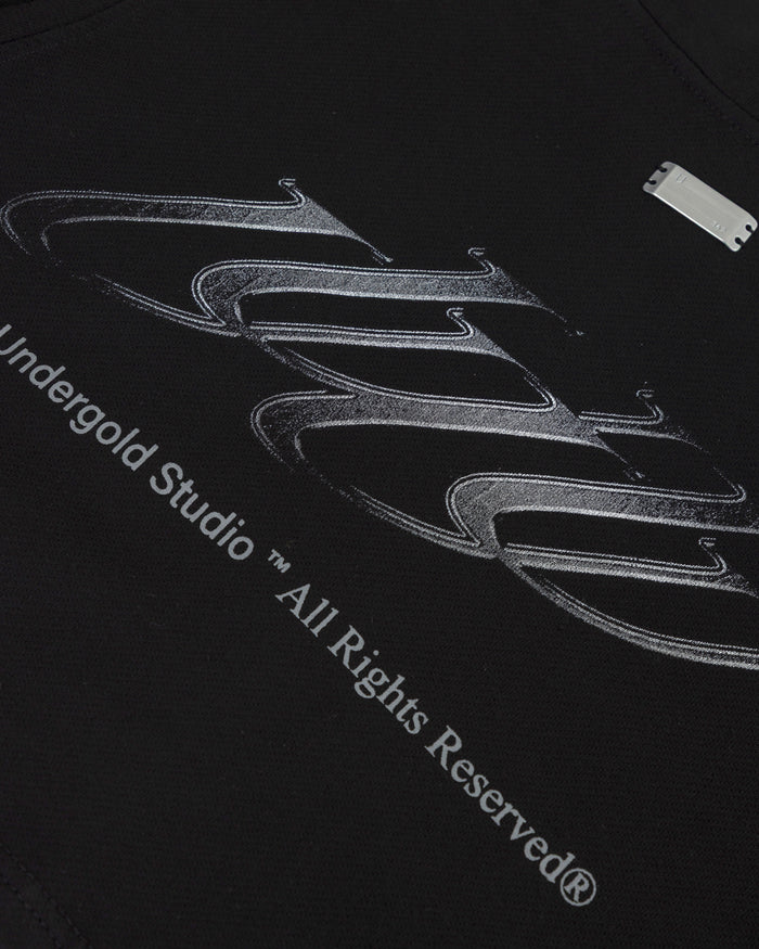 W Spring Unity Zip Up Slim Fit Crewneck Black