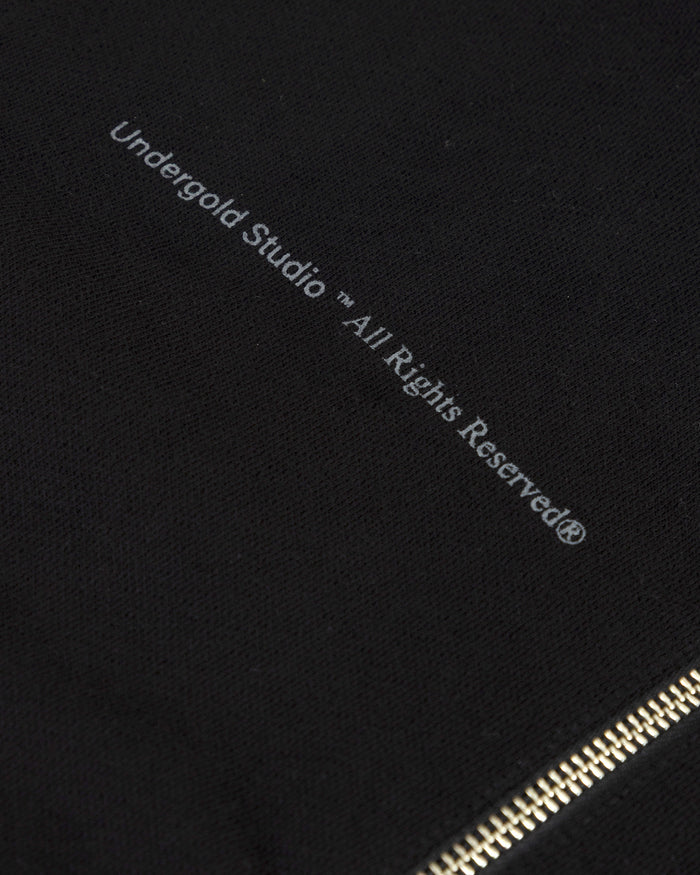 W Spring Unity Zip Up Slim Fit Crewneck Black