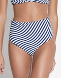 Panos Wave Chara Bikini Pant - Navy White - Simply Beach UK