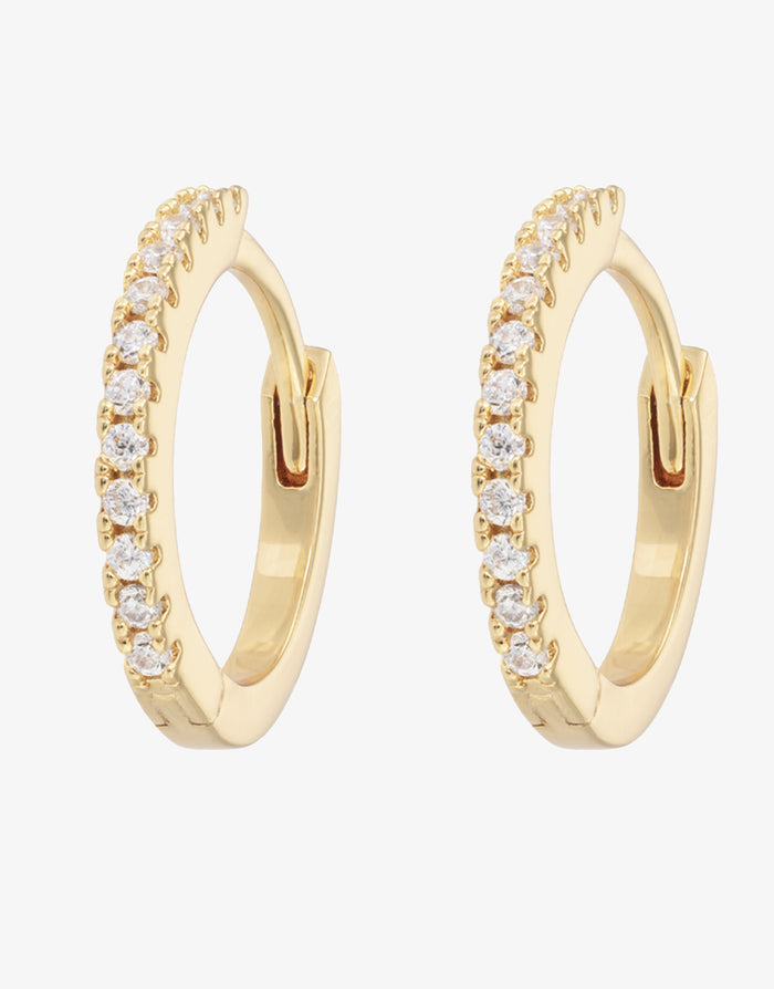 Emilia White Hoop Earrings - Medium - Simply Beach UK