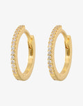 Emilia White Slim Hoop Earrings - Small - Simply Beach UK