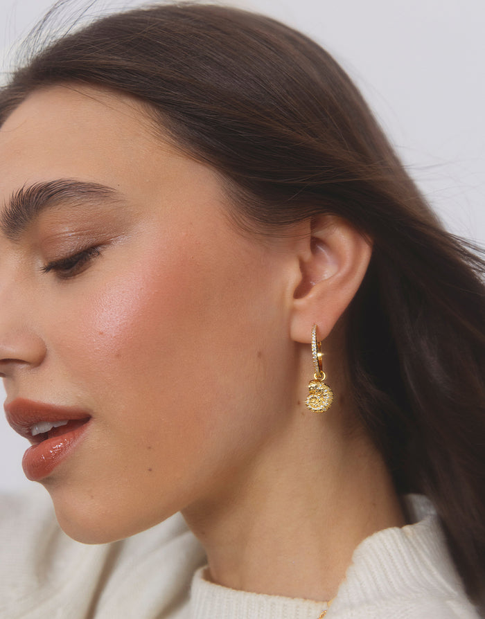 Emilia White Slim Hoop Earrings - Small - Simply Beach UK