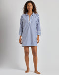 Lauren Ralph Lauren Wide Cuff Tunic Cover Up - Blue and White - Simply Beach UK