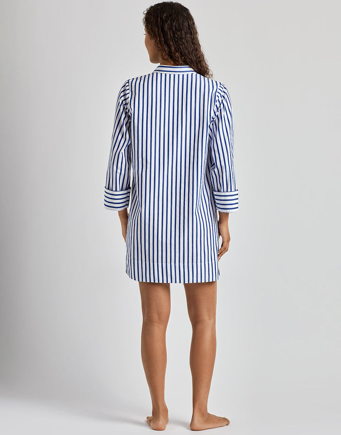 Lauren Ralph Lauren Wide Cuff Tunic Cover Up - Blue and White - Simply Beach UK