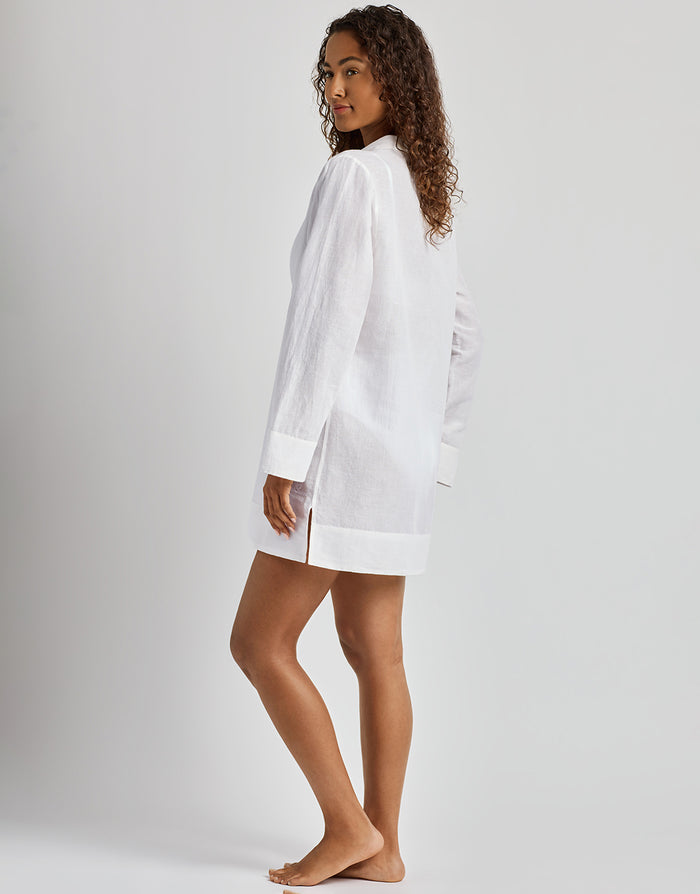Lauren Ralph Lauren Wide Cuff Tunic Cover Up - White - Simply Beach UK