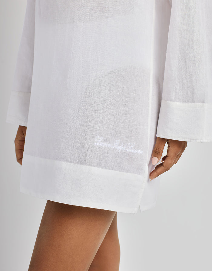 Lauren Ralph Lauren Wide Cuff Tunic Cover Up - White - Simply Beach UK