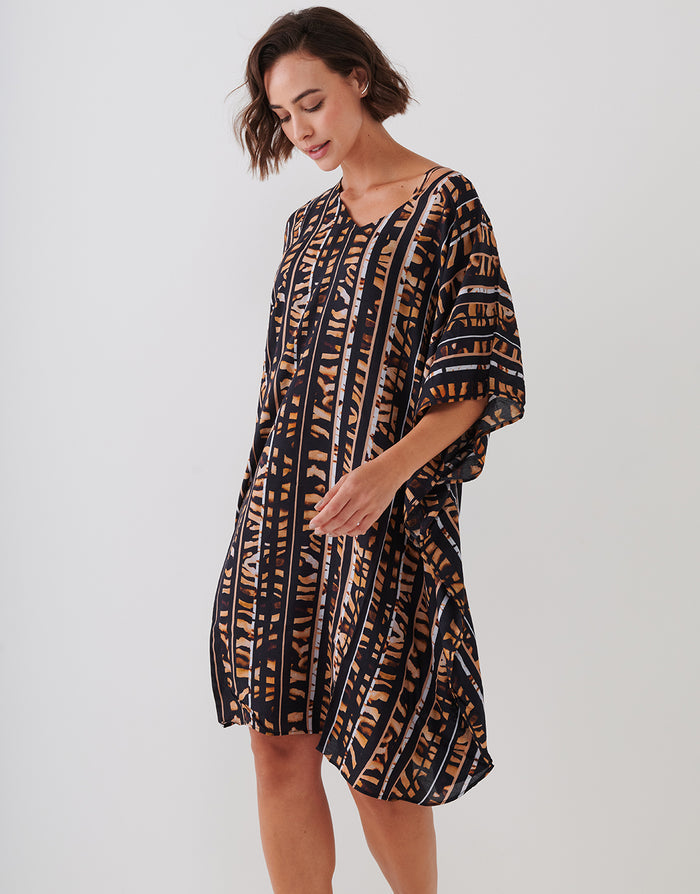 Charmline Wild Noblesse Tunic - Black Nougat - Simply Beach UK