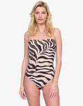 Gottex Wildest Dream Bandeau Swimsuit - Multi Brown - Simply Beach UK
