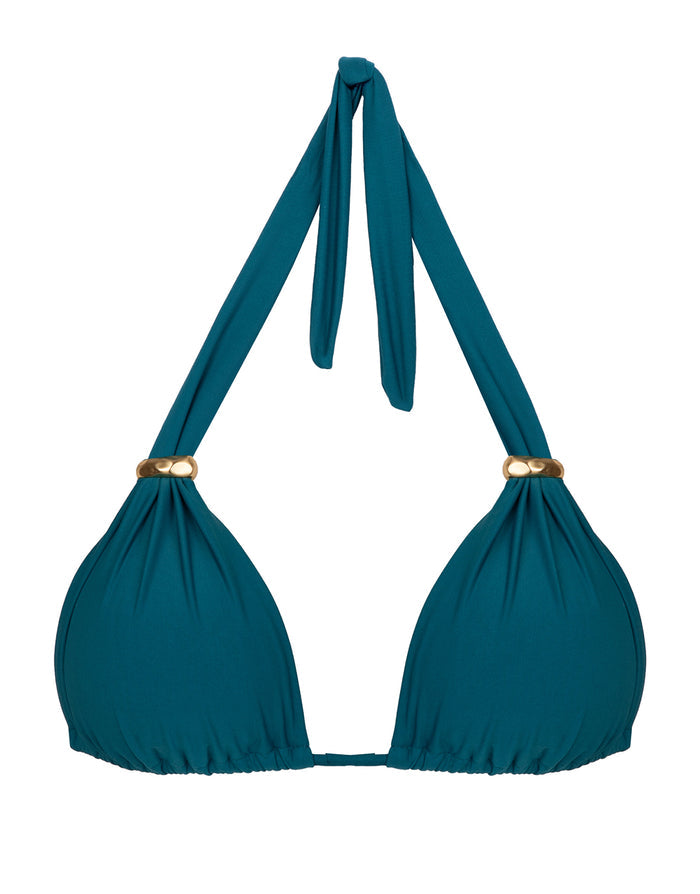 ViX Paula Hermanny Windward Bia Tube Bikini Top - Teal - Simply Beach UK