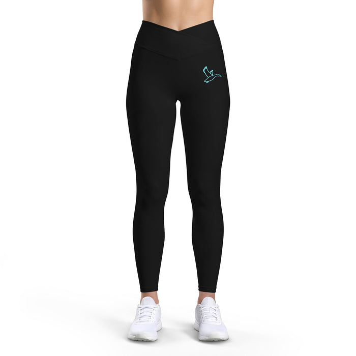 Women’s Luxe Leggings — Minimal Teal Dove Yoga Leggings