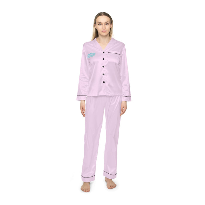 Women's Pink Satin Pajama Set – Luxe Soft Sleepwear