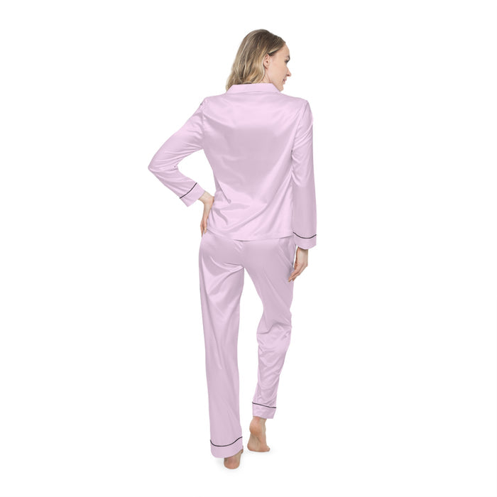 Women's Pink Satin Pajama Set – Luxe Soft Sleepwear
