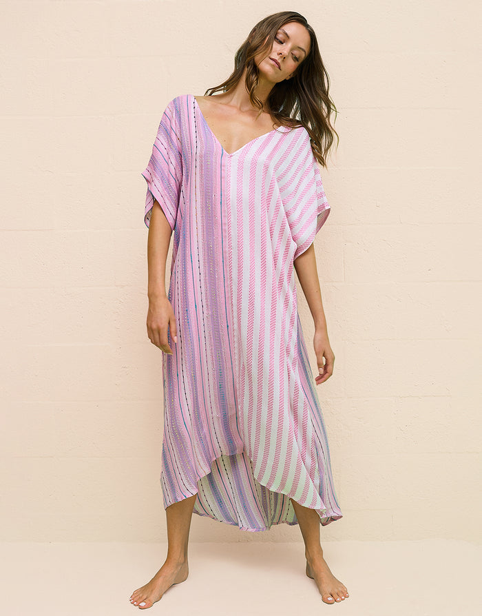 Pitusa Yin-Yang Kaftan - Pink - Simply Beach UK