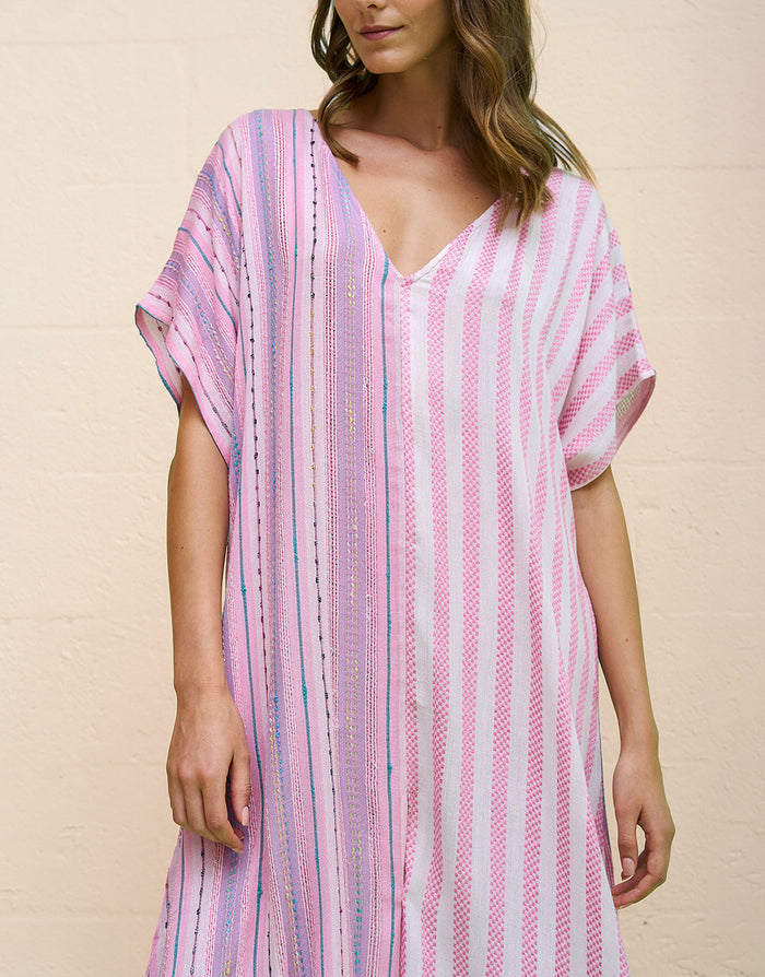 Pitusa Yin-Yang Kaftan - Pink - Simply Beach UK