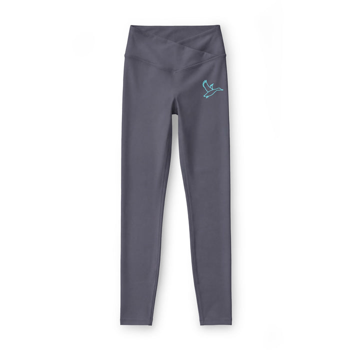 Yoga Leggings — Women's High-Waist Luxe Leggings with Minimal Dove Logo