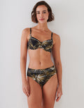 Charmline Yucca Flash Underwired Bikini Set - Black Khaki - Simply Beach UK