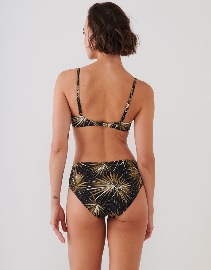 Charmline Yucca Flash Underwired Bikini Set - Black Khaki - Simply Beach UK